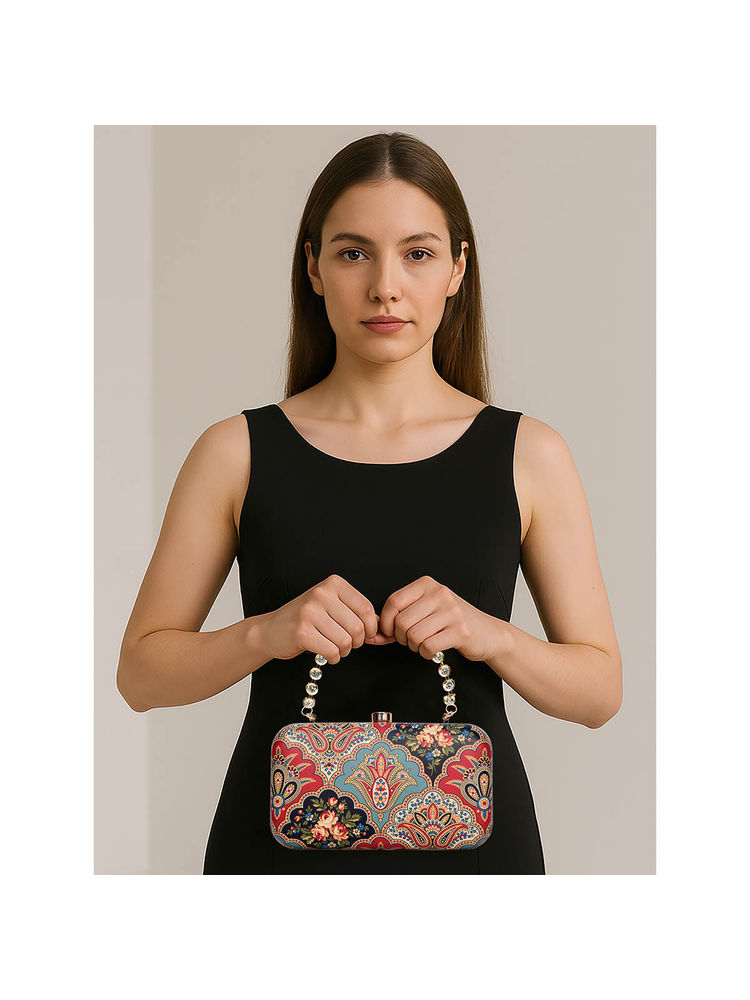 ESBEDA Multi-Color Pu Solid Clutch with Detachable Chain Strap-image-29