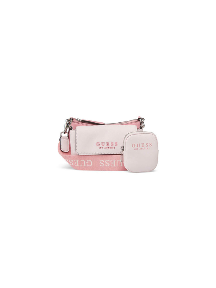 guess fashion Guess Pink Pvc Solid Slingbag with Detachable and Detachable Flap Pouch with Coin Pouch-picture-13