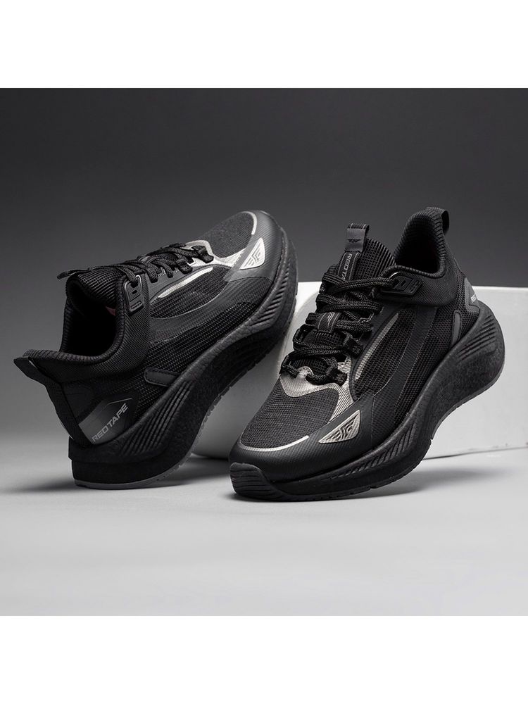 Red Tape ETPU Women Textured Black Athleisure Shoes-image-20