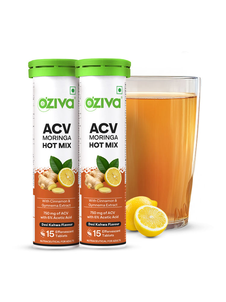 Oziva Acv Moringa Desi Kahwa Hot Mix For Craving Control - Pack Of 2