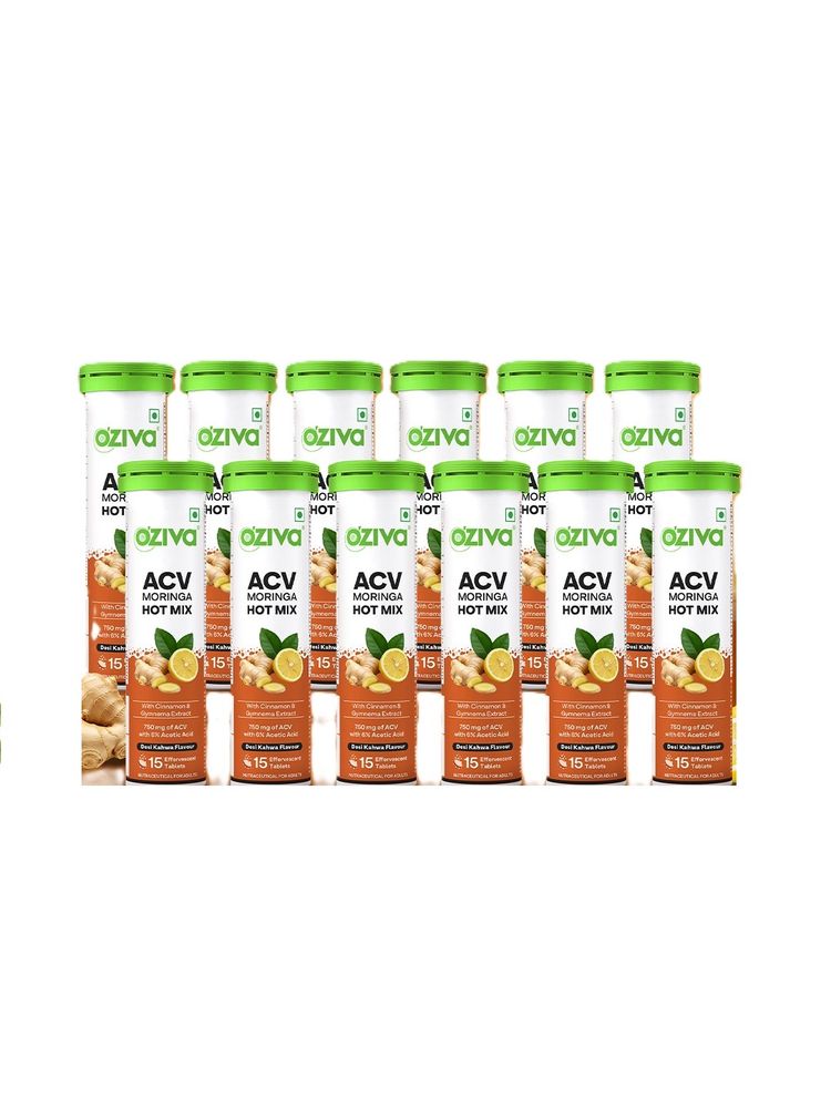 Oziva Acv Moringa Desi Kahwa Hot Mix For Craving Control - Pack Of 12