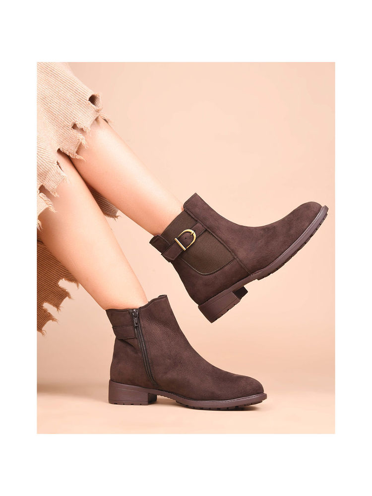 CLOG LONDON Women Brown Casual Boots-picture-17