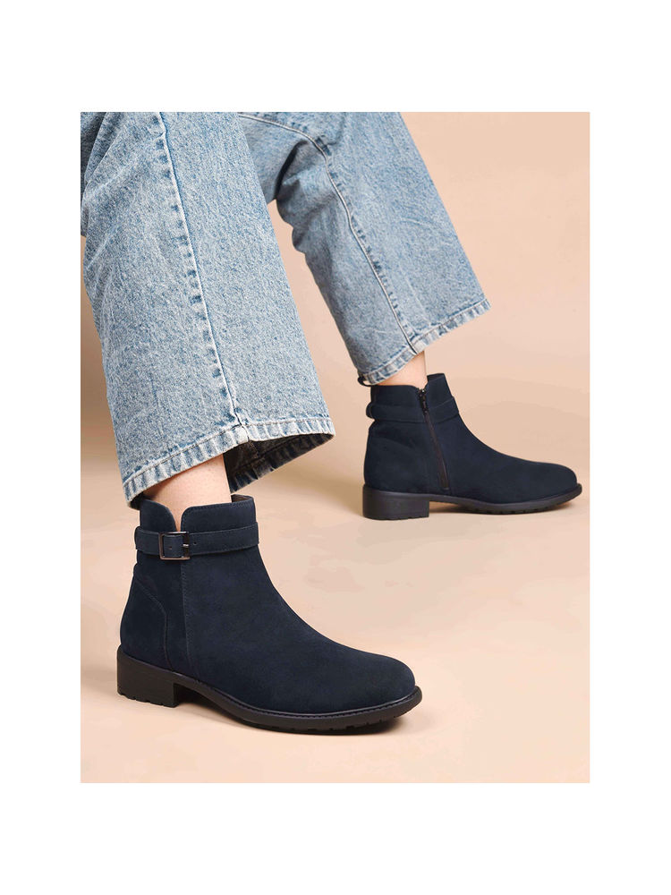 CLOG LONDON Women Navy Blue Casual Boots-picture-26