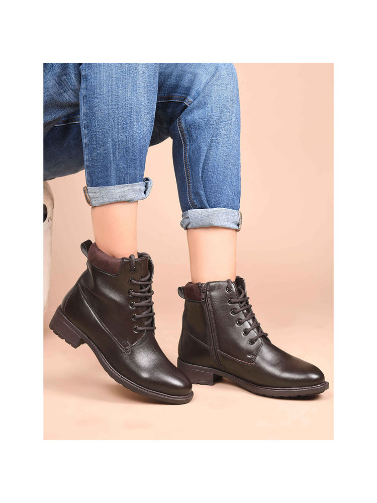 CLOG LONDON Women Brown Casual Boots-picture-18