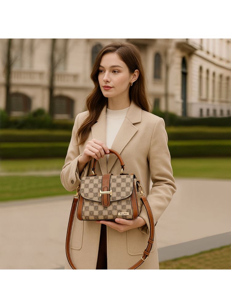 Angeline Tan Casual Sling Bag with Detachable Strap-picture-6