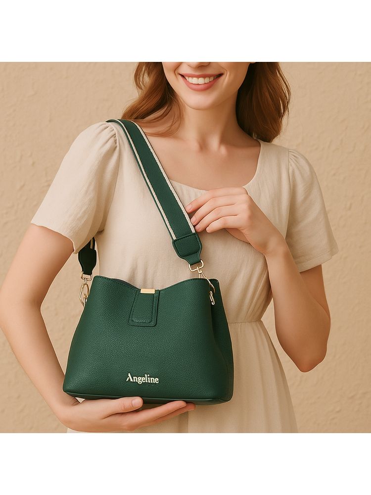 Angeline Green Women Shoulder Sling Bag