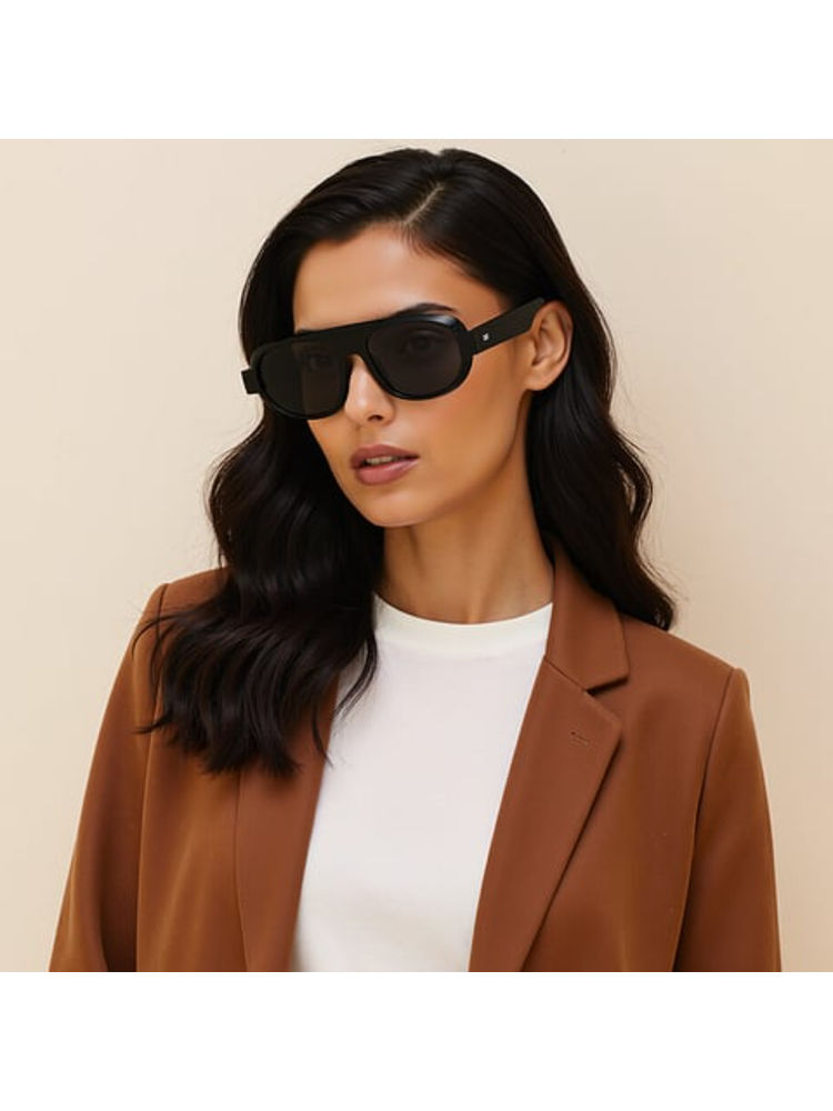 Vincent Chase Grey Black Full Rim Wayfarer Polarized Non Metal VC S000608 Sunglasses-image-39