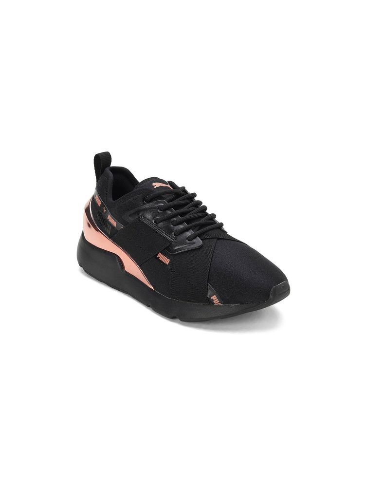 Puma Muse X2 Metallic V1 Womens Black Sneakers-image-38