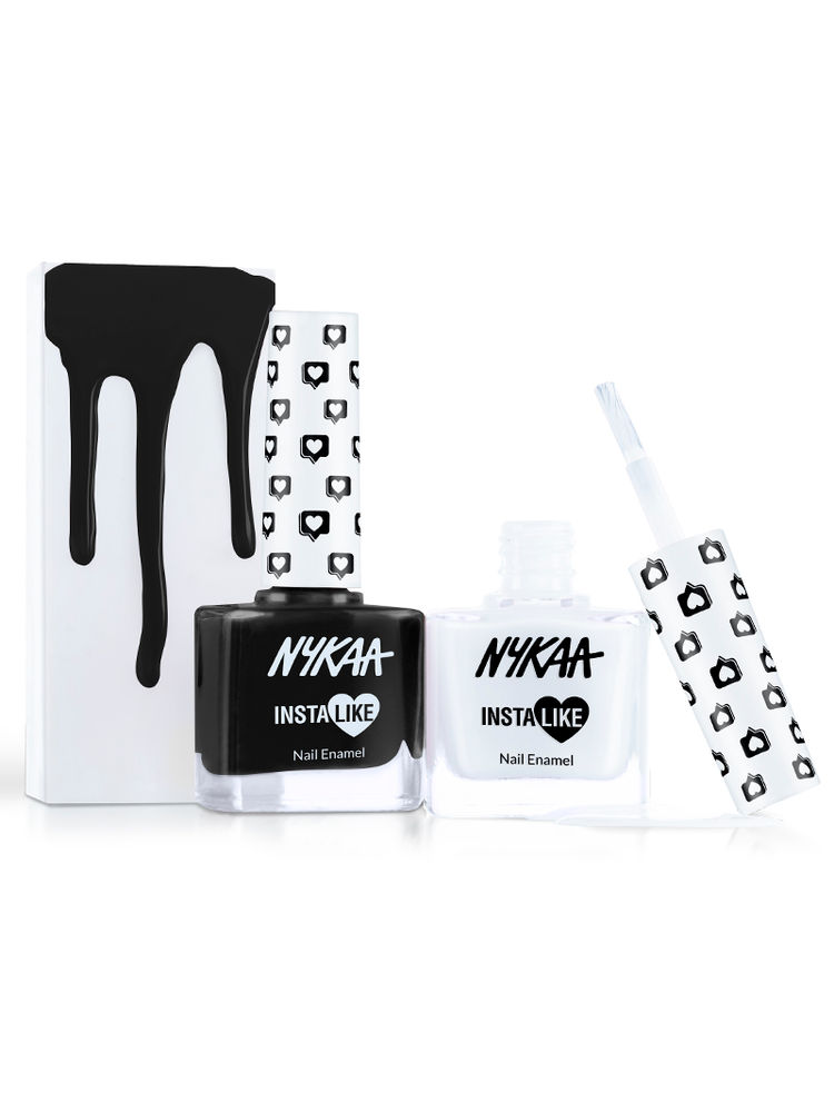 Nykaa Cosmetics Nail Enamel - Black Friday + Full Moon