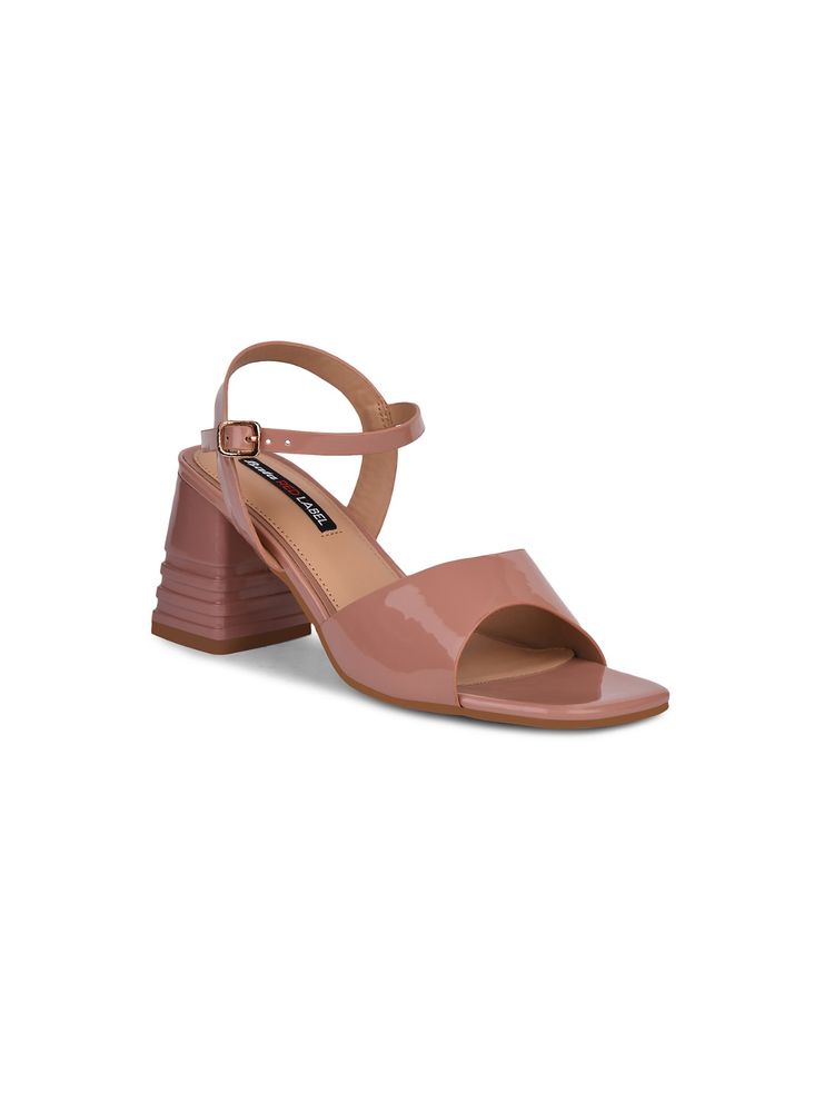 Bata Women Nude Stylish Block Sandal Heels-image-10