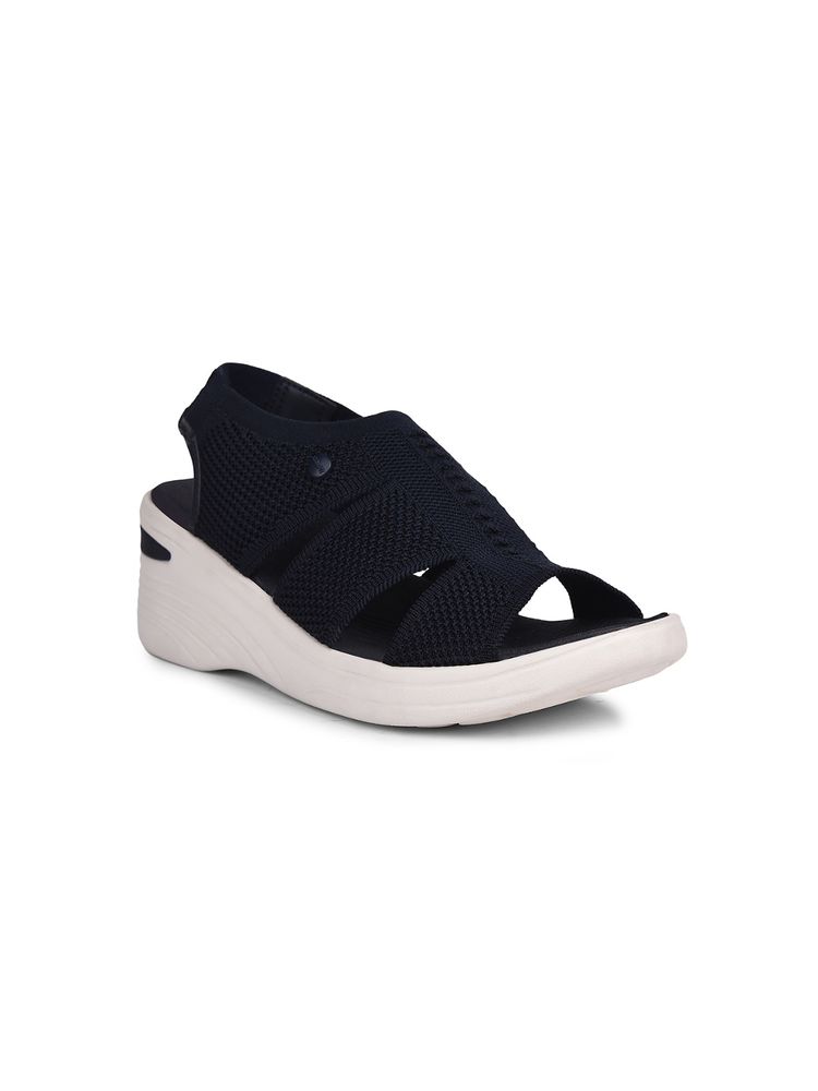 Bata Comfit Blue Wedges Sandals for Women-picture-41