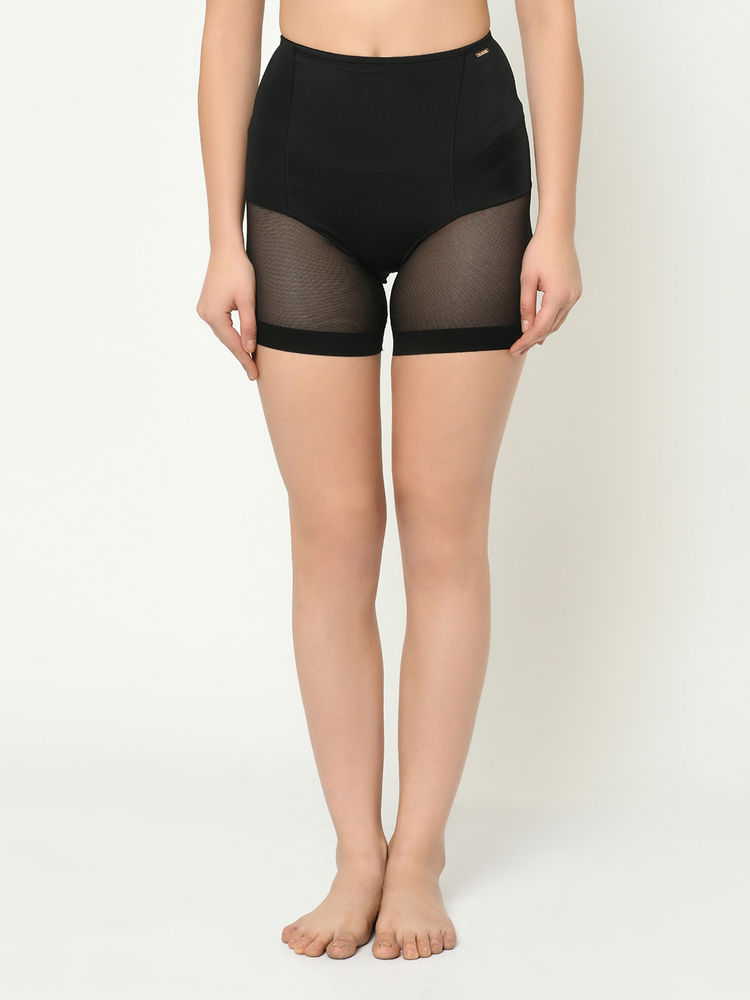Da Intimo Medium Control High Waist Thigh Shaper - Black-picture-8