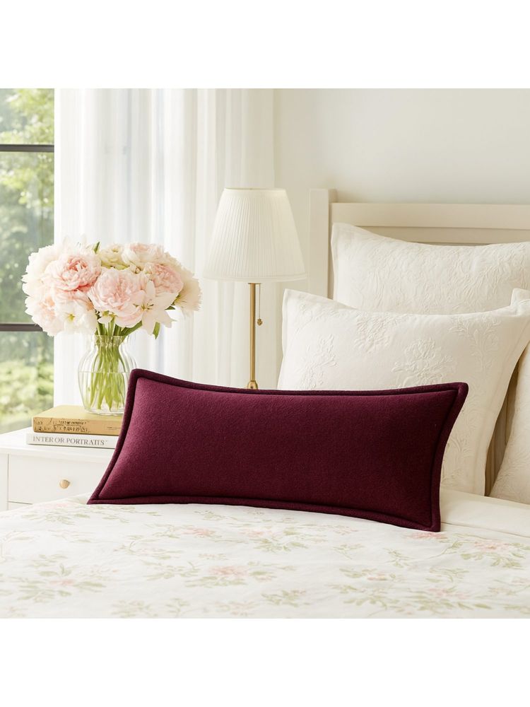 THROW PILLOW Elegance Solid Brown Flanged Cushion Cover-picture-19