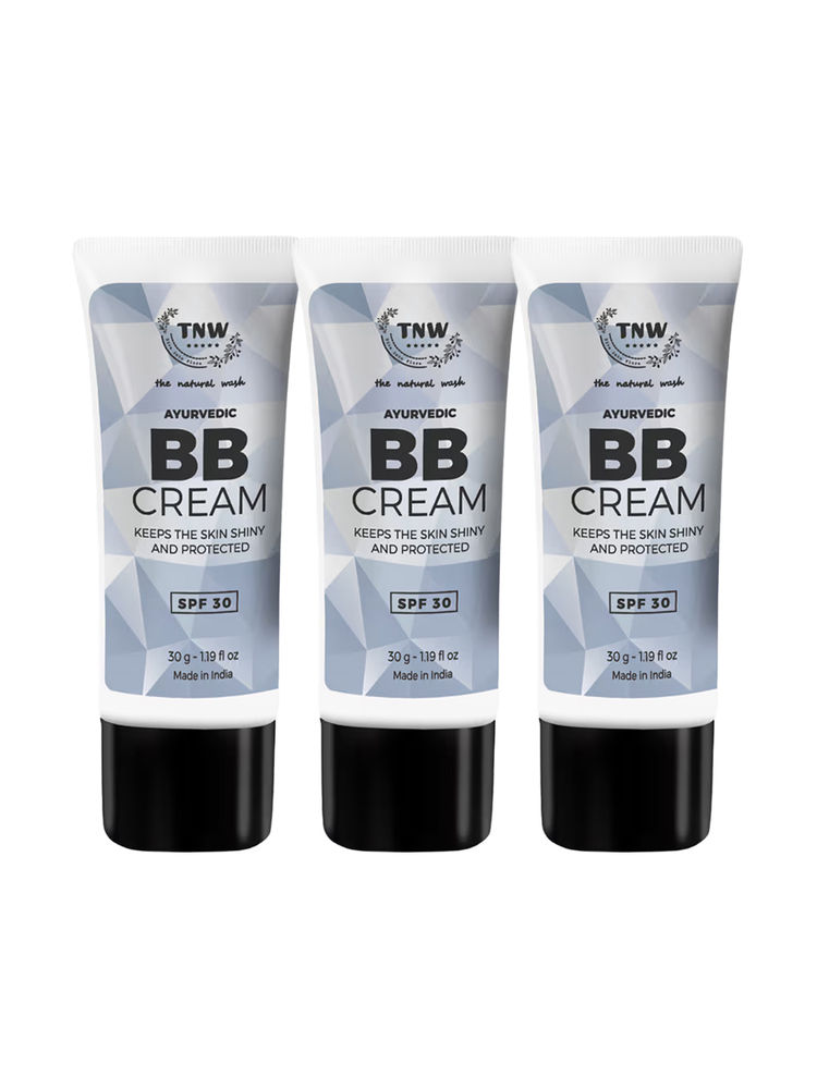 TNW The Natural Wash Ayurvedic BB Cream with SPF 30 - 01 Light Shade - Pack of 3