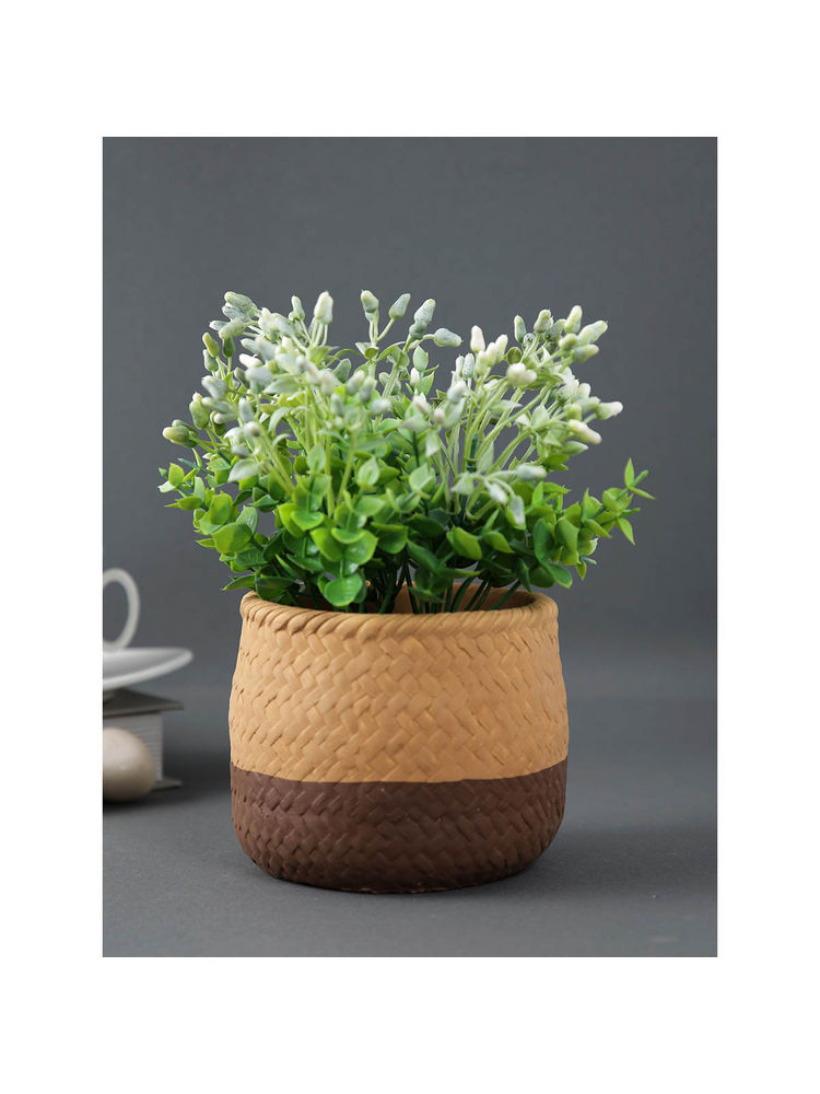 Tayhaa Jute Texture Ceramic Planter-image-22