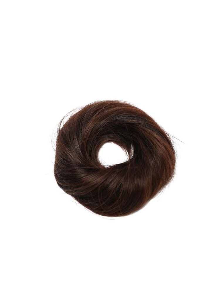Nish Hair Human Hair Donut Scrunchie- Dark Brown - Small