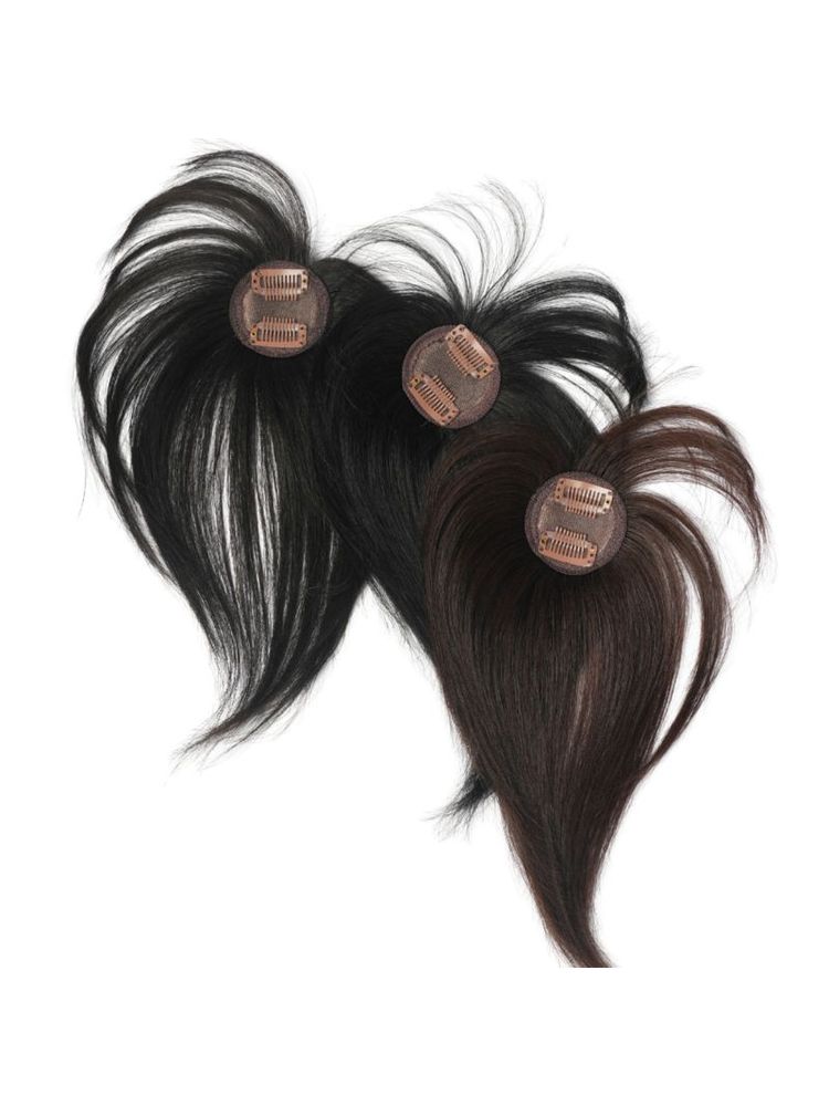 Nish Hair Tiny Topper With Bangs-Natural Black