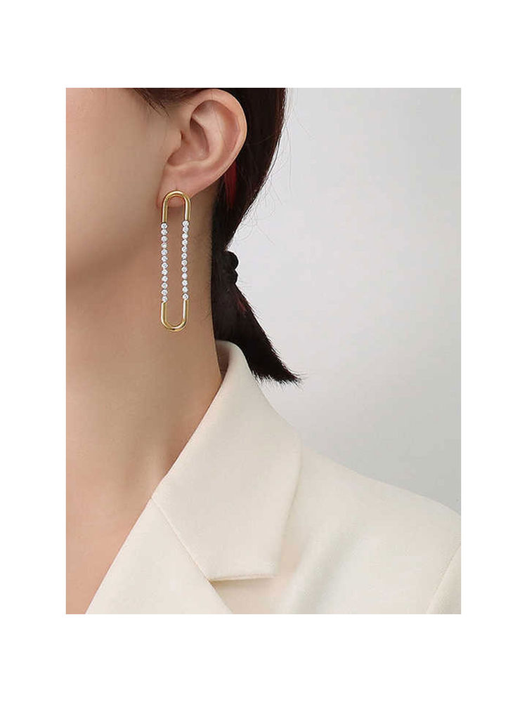 Palmonas 18K Gold Plated Dangle U Shape Earrings Waterproof and Anti-Tarnish-picture-27