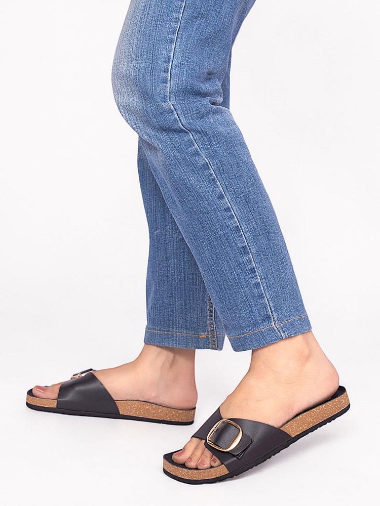 Truffle Collection Women Black Solid Flats-picture-13