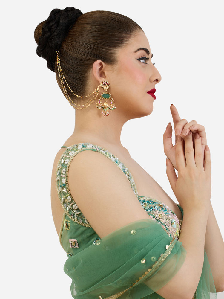 Zaveri Pearls Women Multi-Colour Alloy Earrings-image-42