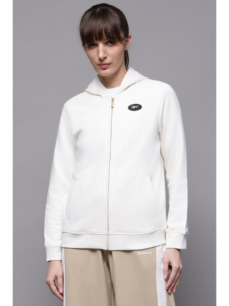 Reebok White Solid Hooded Sports Sweatshirt-picture-11