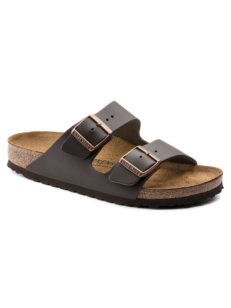 Birkenstock Arizona Natural Leather Brown Regular Width Unisex Sandals-picture-24