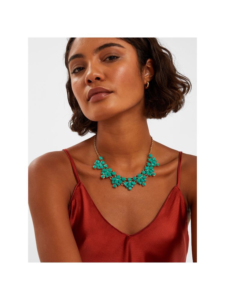 Accessorize London Women Turquoise Stone Statement Necklace-image-3