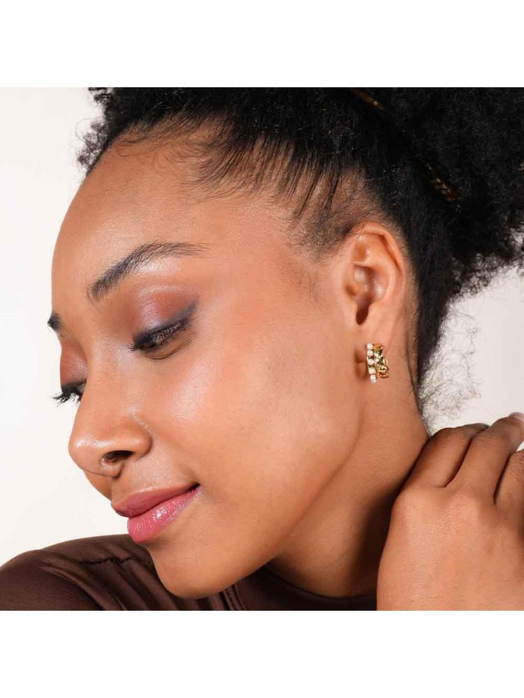 Palmonas Royal Orbit Pearl Hoop Earrings-image-5