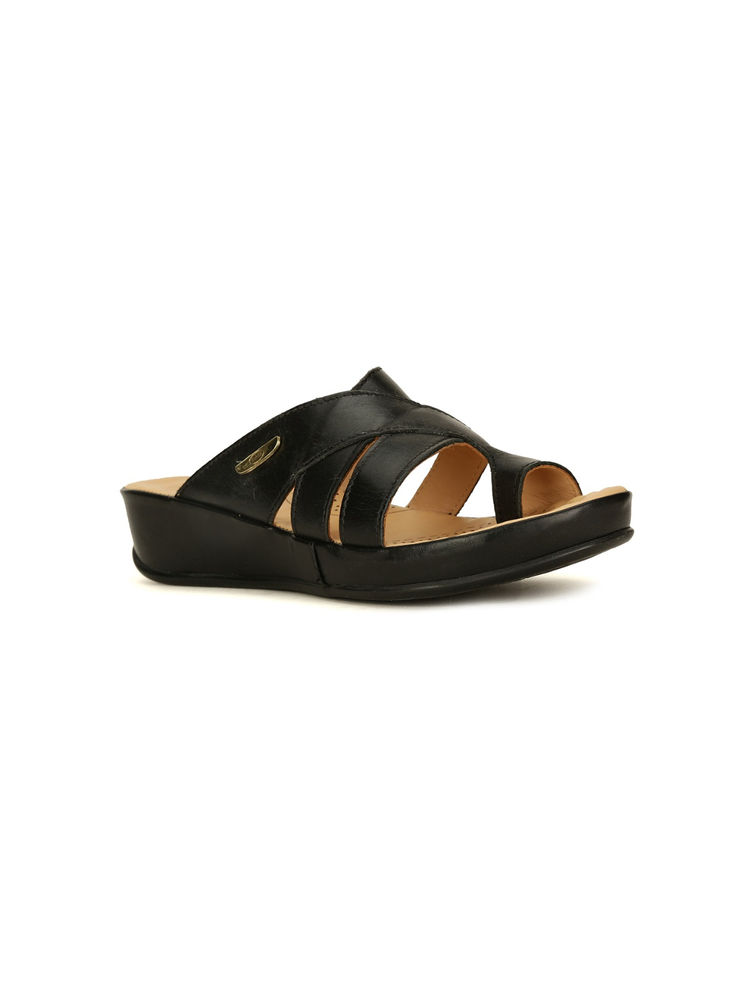 Scholl Solid Black Sandals-image-46