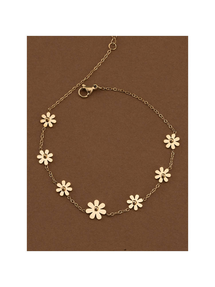 Palmonas Floral Finesse Anklet For Womens Waterproof And Anti-Tarnish-picture-24