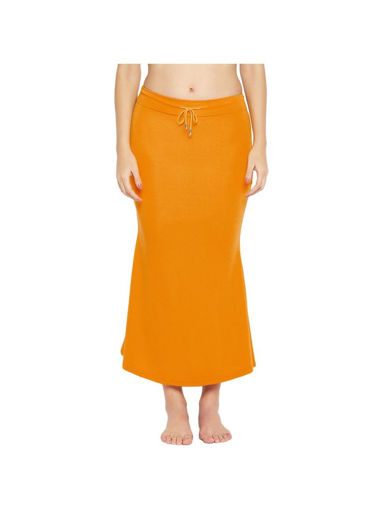 Secrets By ZeroKaata Women Solid Mermaid Fit Saree Petticoat - Mustard-picture-13