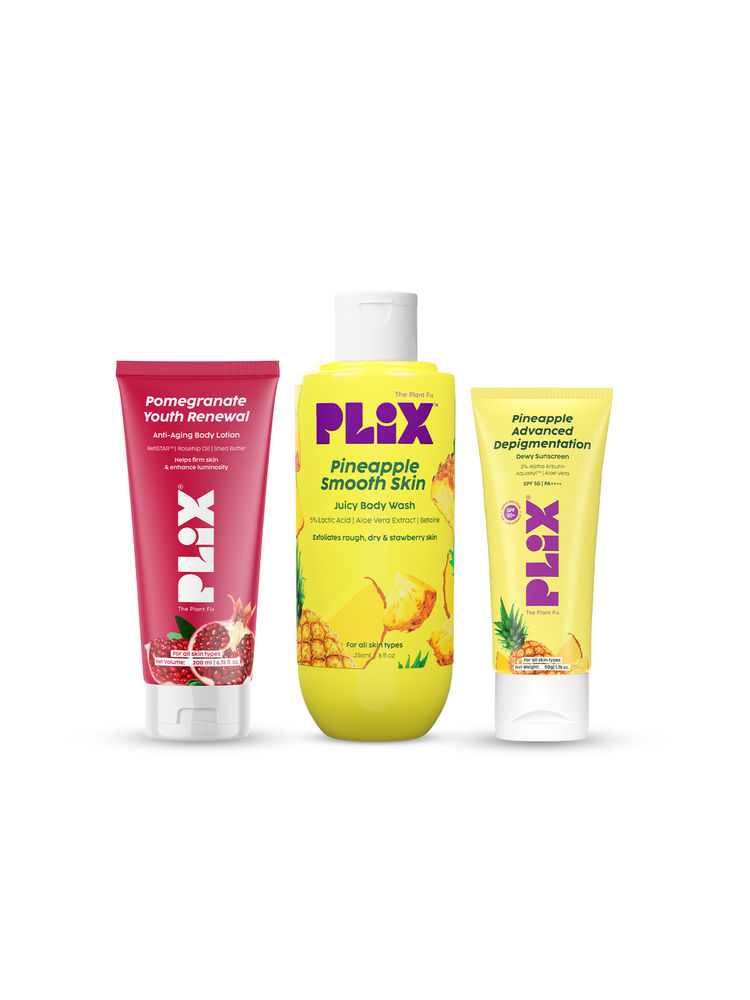 Plix Pomegranate Youth Renewal Lotion + Pineapple Body Wash & Sunscreen-picture-39