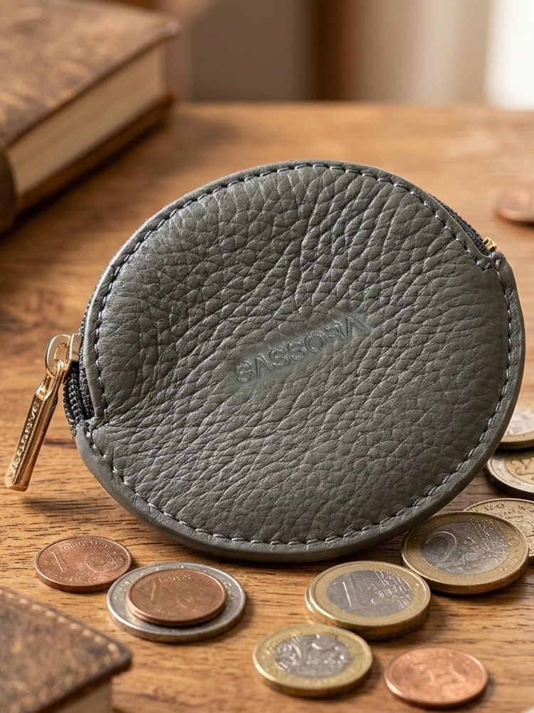 Sassora Genuine Leather Slim Compact Jewellery and Coin Pouch For Women-image-37