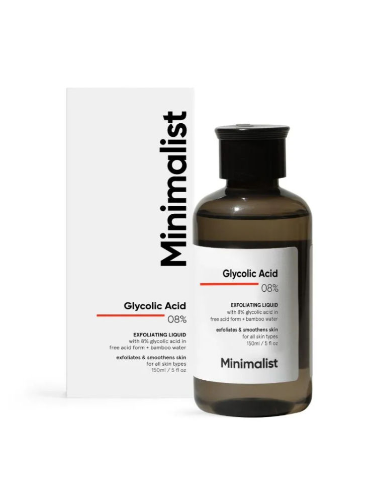 Minimalist 8% Glycolic Acid Toner For Exfoliates Smoothes Skin