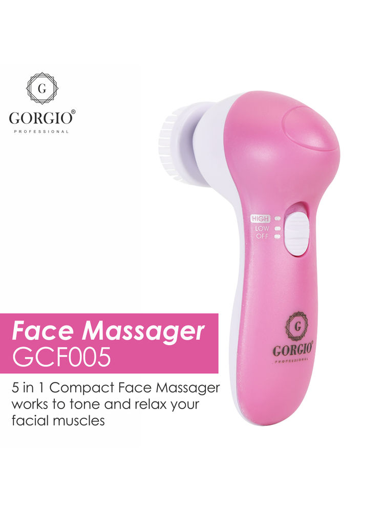 Gorgio Professional 5 In 1 Compact Multipurpose Face Massager (Color May Vary) (GCF005)-picture-14