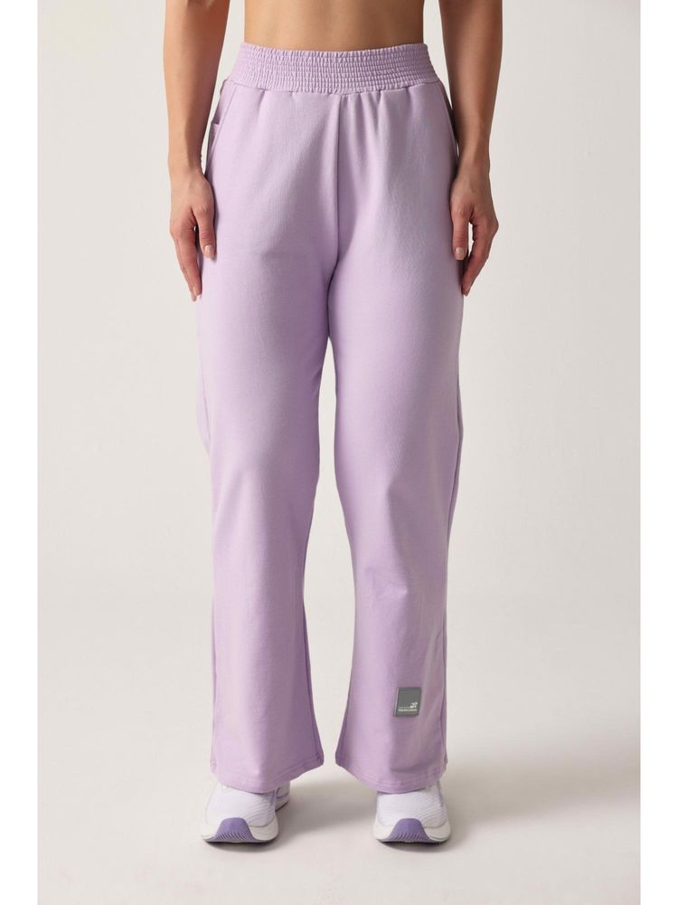 Sawsee Serene Broad Waist Band Wide Lavender Trackpant-image-12
