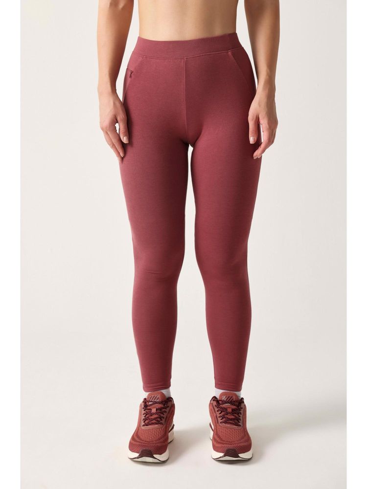 Sawsee Earthkin Yoga Bamboo Maroon Leggings-image-8
