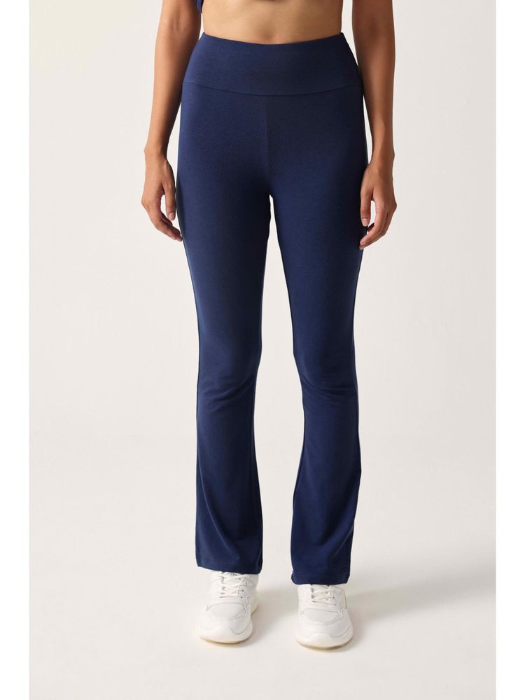 Sawsee Earthkin Boot Cut Bamboo Yoga Navy Blue Leggings-picture-0