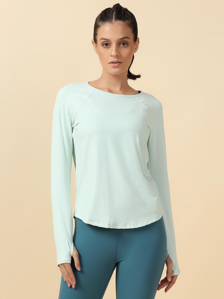 Fitkin Women Mint Green Long Sleeve T-Shirt-picture-14