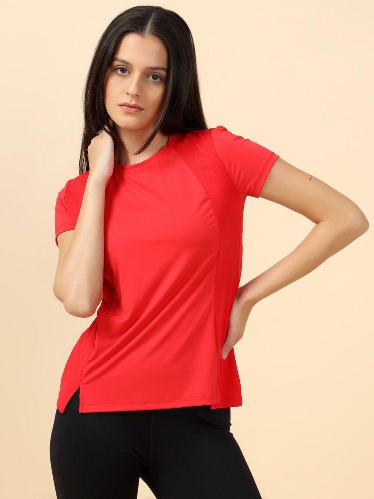 Fitkin Women Red Active T-Shirt-picture-27