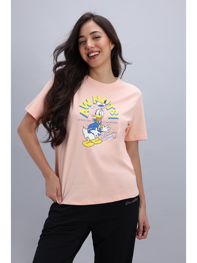 Zivame Women Pink Graphic Knit Cotton Top-picture-24