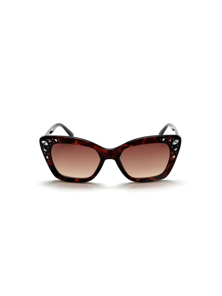 Bebe Brown Lens Cateye Sunglass Full Rim Brown Frame With Gradient (Bb 3039 C2 53)-picture-13