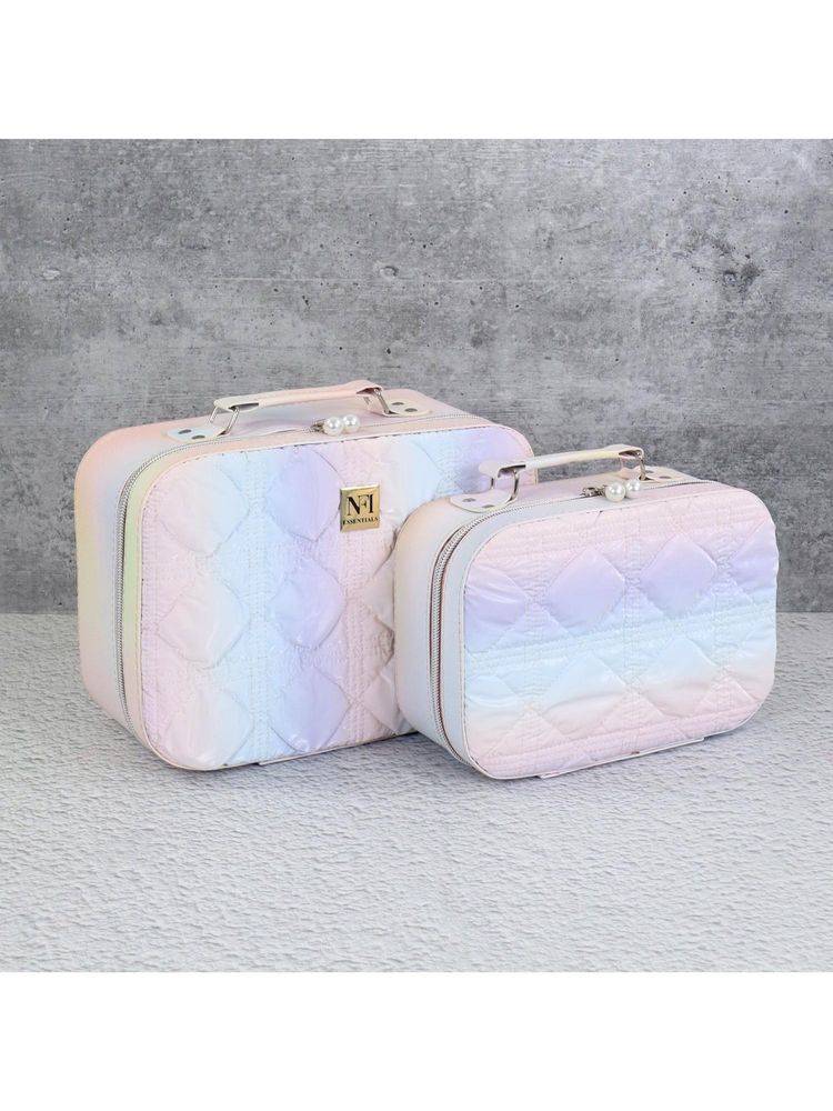 NFI Essentials Printed Jewellery Bridal Makeup Vanity Boxes - Purple (S/M) (Pack of 2)-picture-16