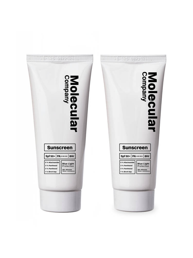 Molecular Company Moisturising Gel Sunscreen SPF 50+ PA++++ - Pack Of 2