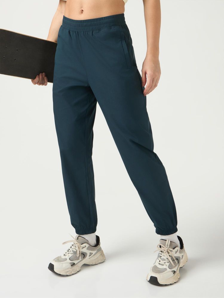 Technosport Women Printed Slim Fit Sports Joggers - Green-picture-14