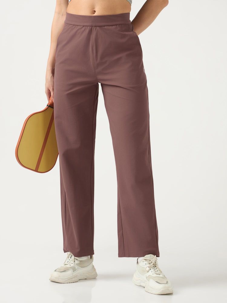 Technosport Women Straight Fit Trackpant - Mauve-image-8