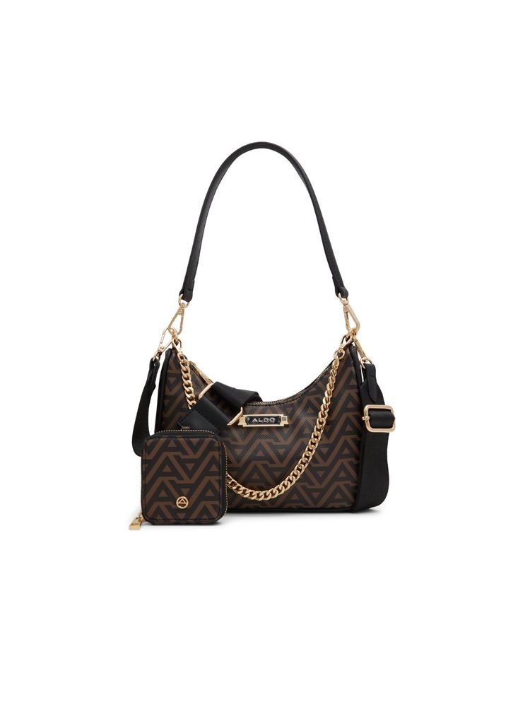 Aldo Annaendra Womens Brown Shoulder Bag with Pouch (Set of 2) (M)-picture-10