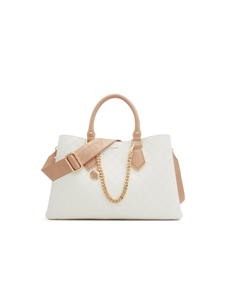 Aldo Baela Womens White Satchel Bag (M)-picture-13