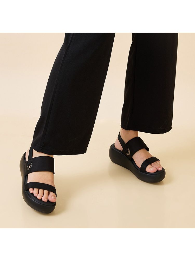 ROCIA Women Black Casual Smart Wedges Heels-picture-28