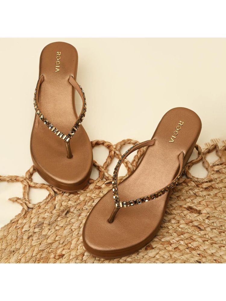 ROCIA Women Copper Diamond Wedges Heels-picture-16